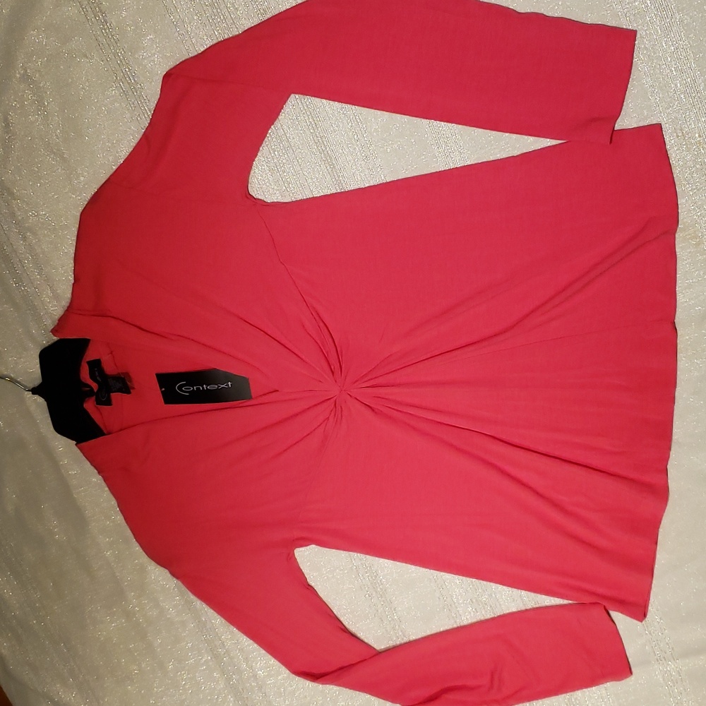 CONTEXT New Top Women's Long Sleeve Red NWT